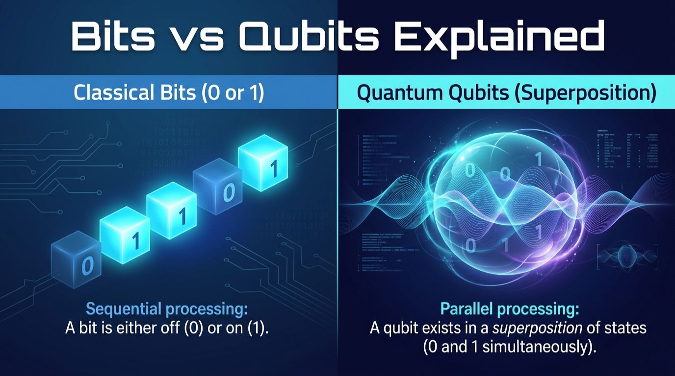 difference between bits and qubits visual