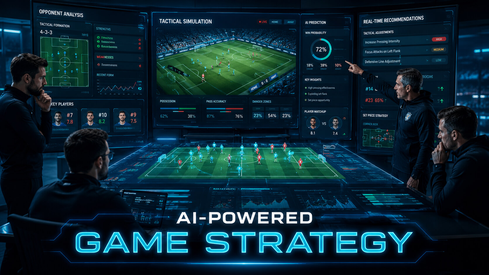 AI sports strategy and tactical analytics dashboard