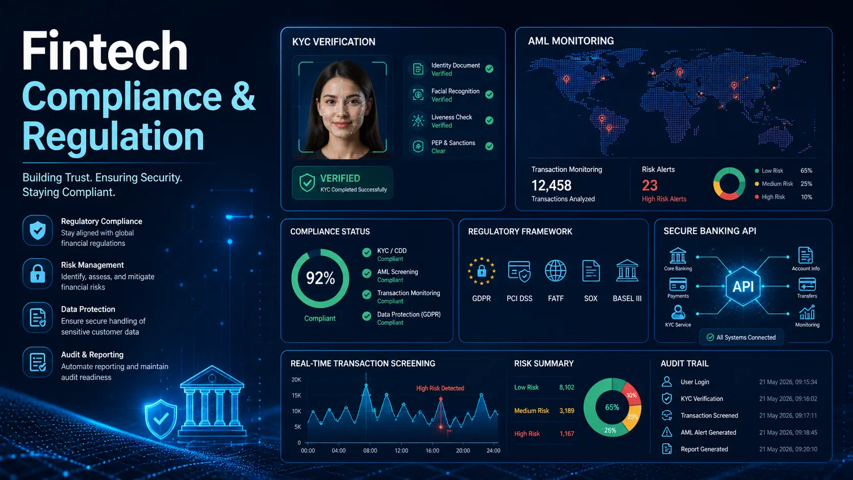 fintech compliance and KYC dashboard