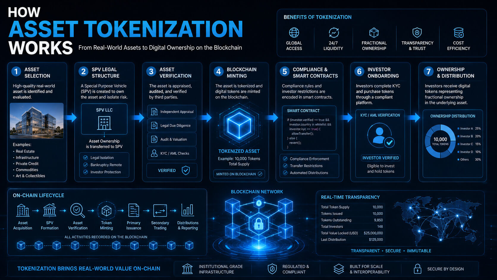 real-world asset tokenization process