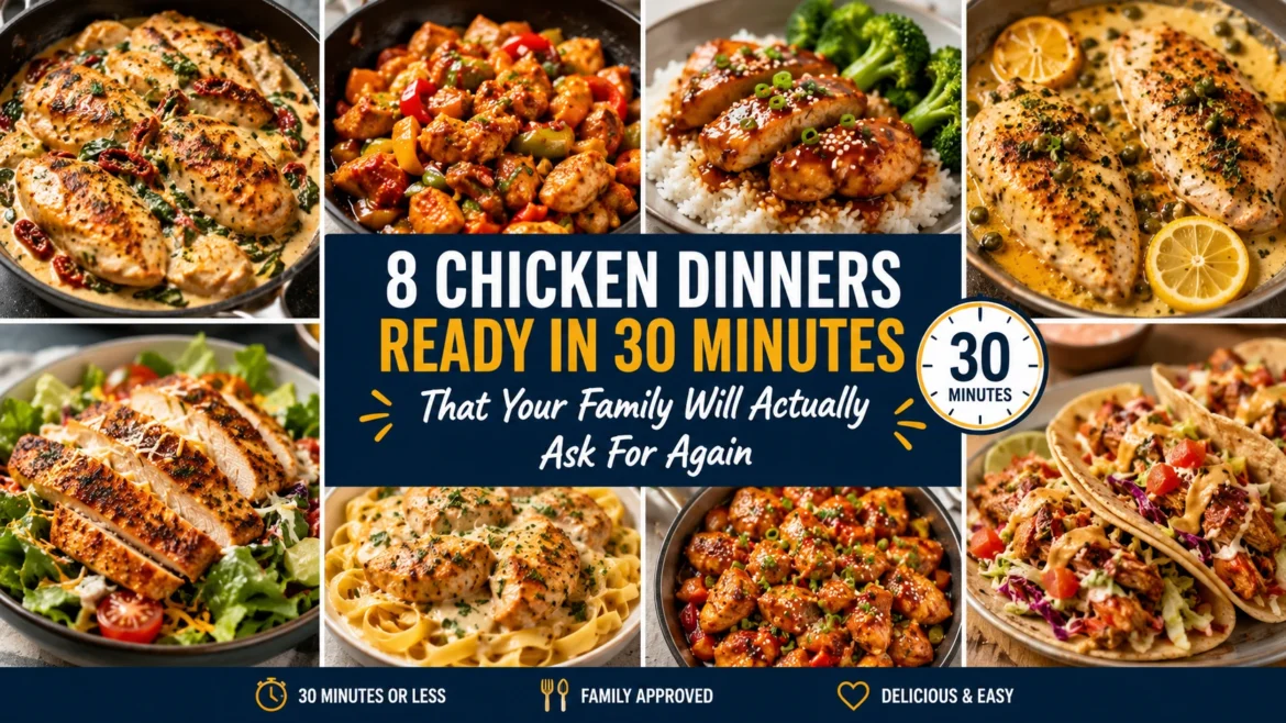 Quick 30-minute chicken dinner recipes with family-friendly meal ideas