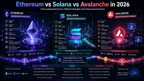 Ethereum vs Solana vs Avalanche blockchain comparison