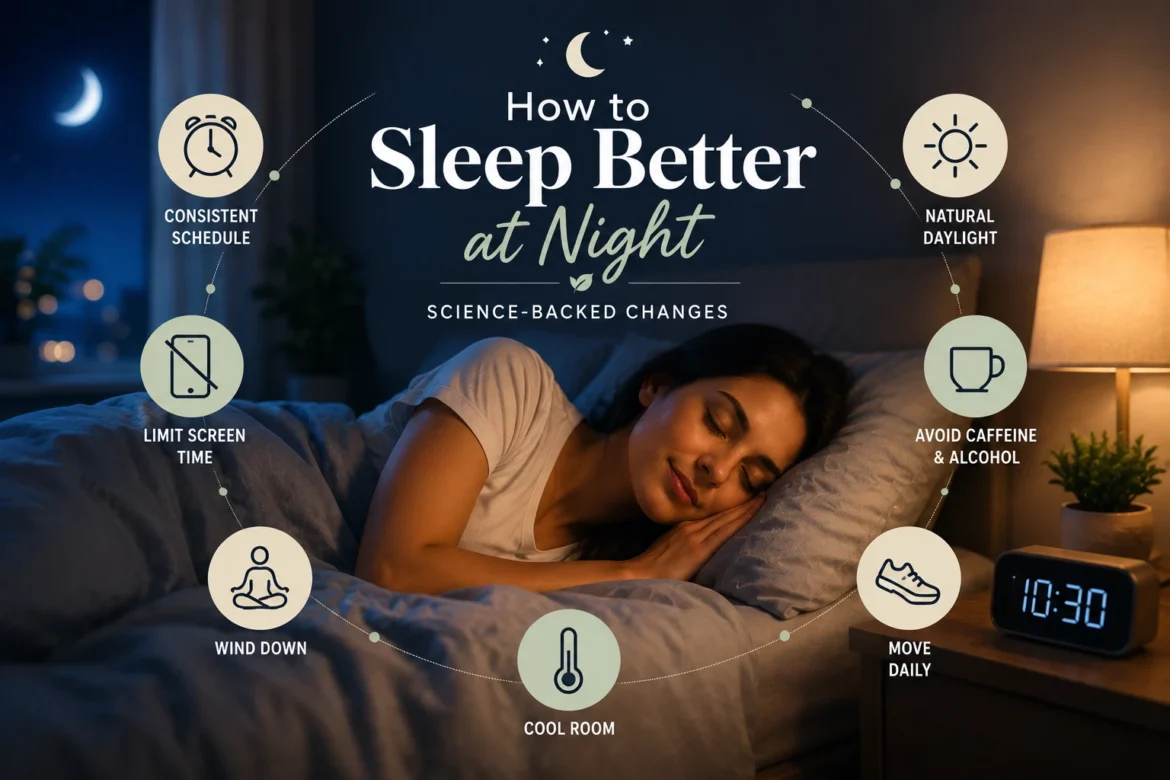 Science-backed sleep tips for better sleep at night and improved sleep habits