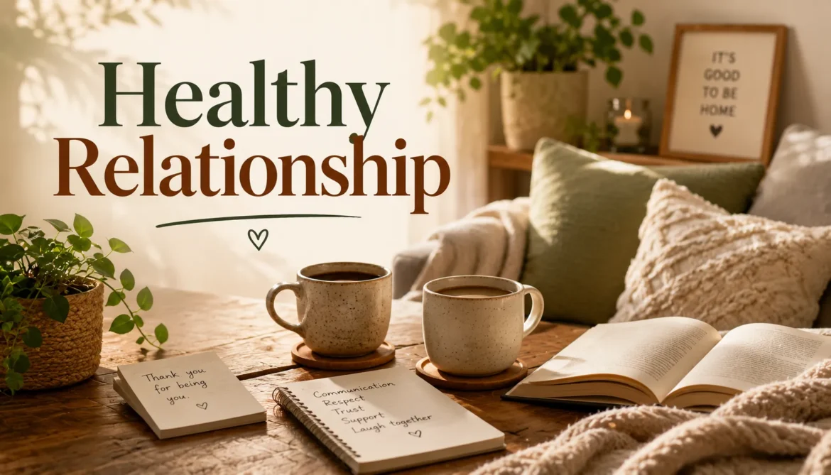 Healthy relationship represented through trust communication and emotional connection