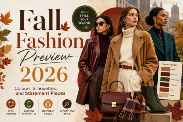 Fall Fashion Preview 2026 featuring trending colours, silhouettes, and statement fashion pieces