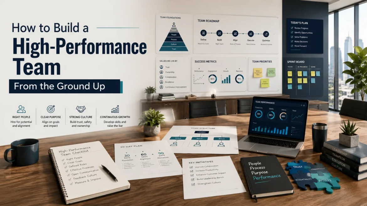 How to build a high-performance team using leadership, collaboration, strategic planning, and performance management.