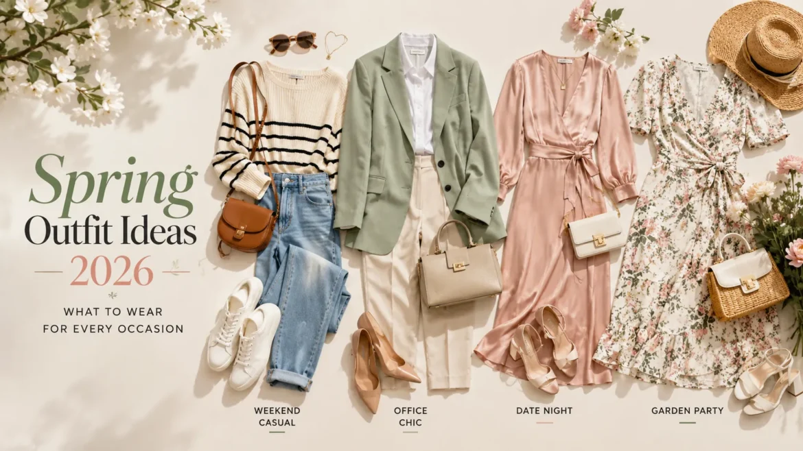Spring outfit ideas 2026 featuring stylish fashion looks for casual, office, date night and special occasions