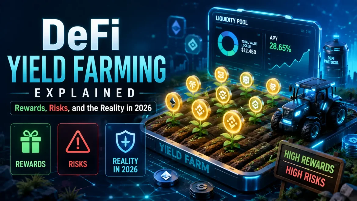 DeFi yield farming rewards, risks, and strategies in 2026