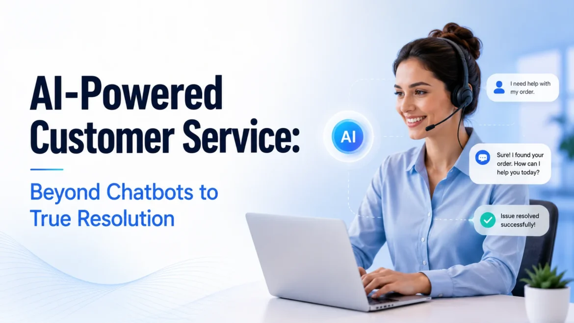 AI-powered customer service representative using intelligent support to resolve customer issues beyond chatbots