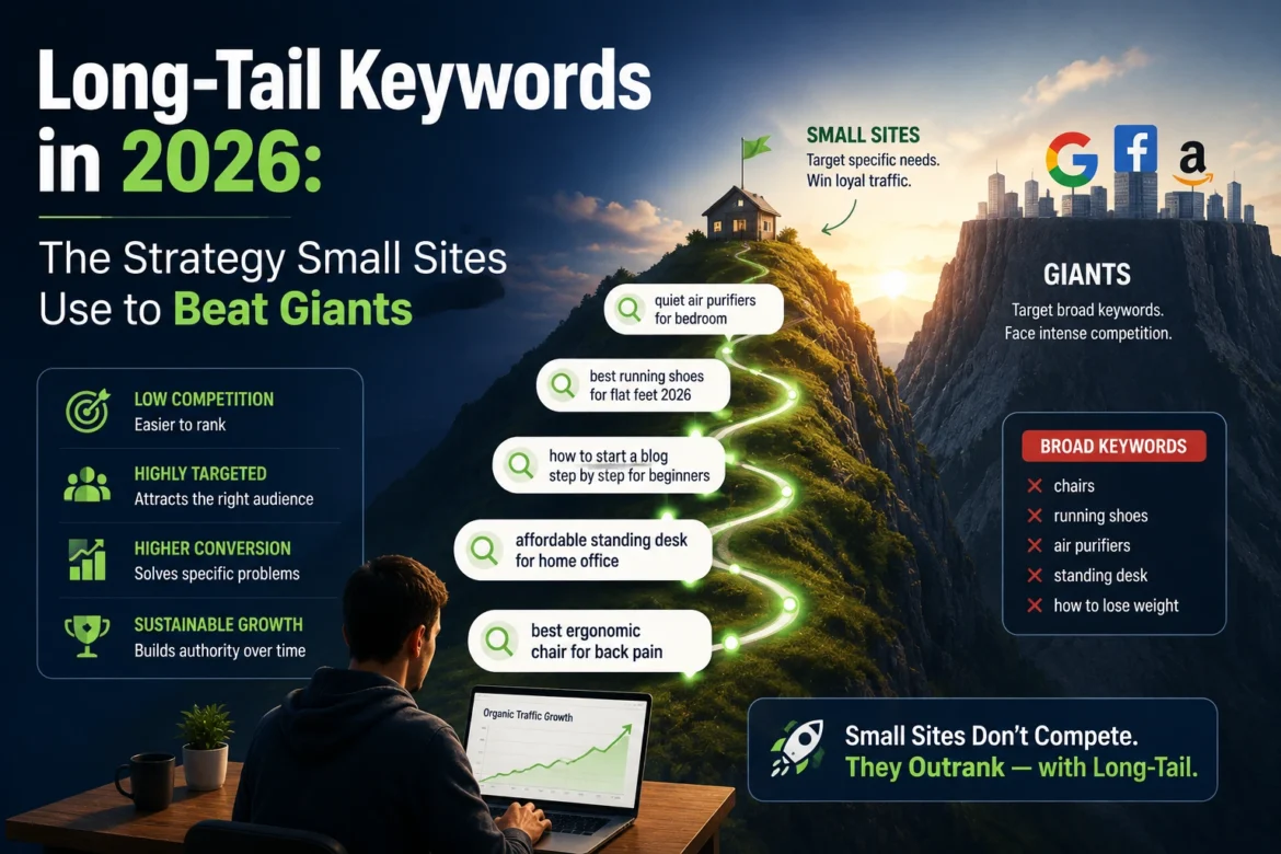 Long-tail keyword strategy helping small websites compete in SEO