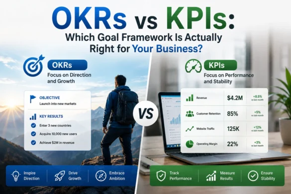 OKRs vs KPIs comparison for choosing the right business goal framework
