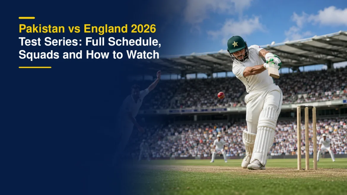 Showcasing Pakistan vs England 2026: Full Test Schedule and Squads Banner
