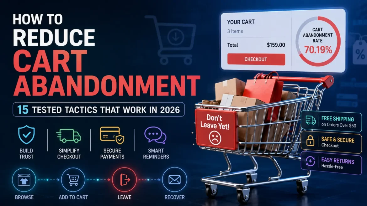 15 tested tactics to reduce cart abandonment in 2026