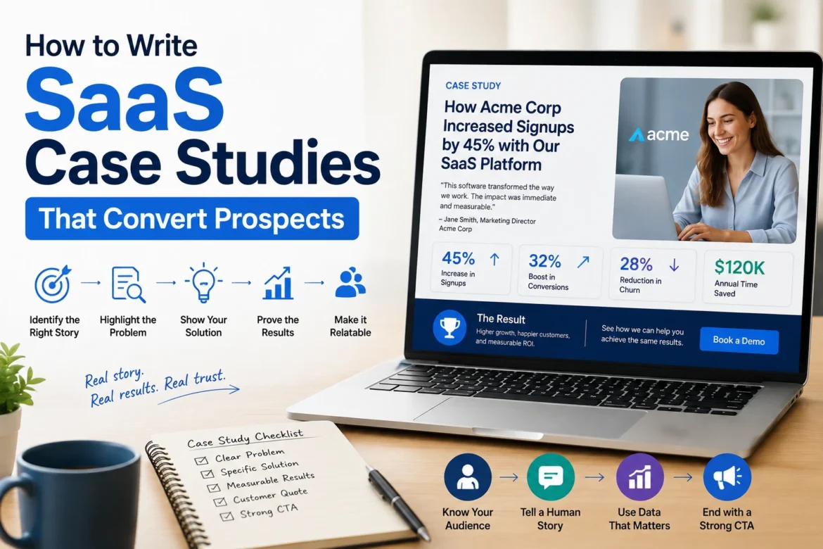 SaaS case study showing customer results and conversion strategy