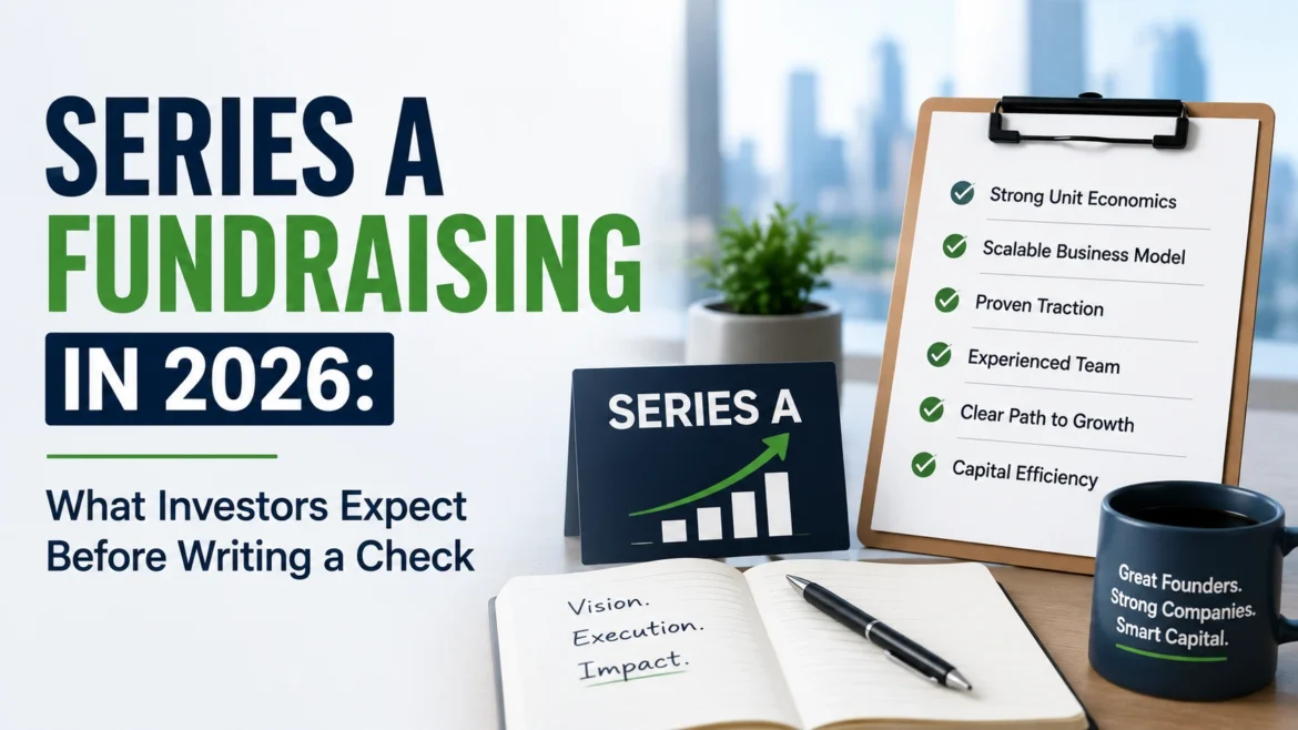 Series A fundraising in 2026 showing investor expectations and startup metrics