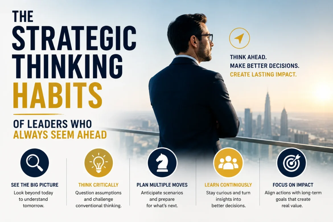 Business leader demonstrating strategic thinking with a long-term planning mindset and leadership growth concepts
