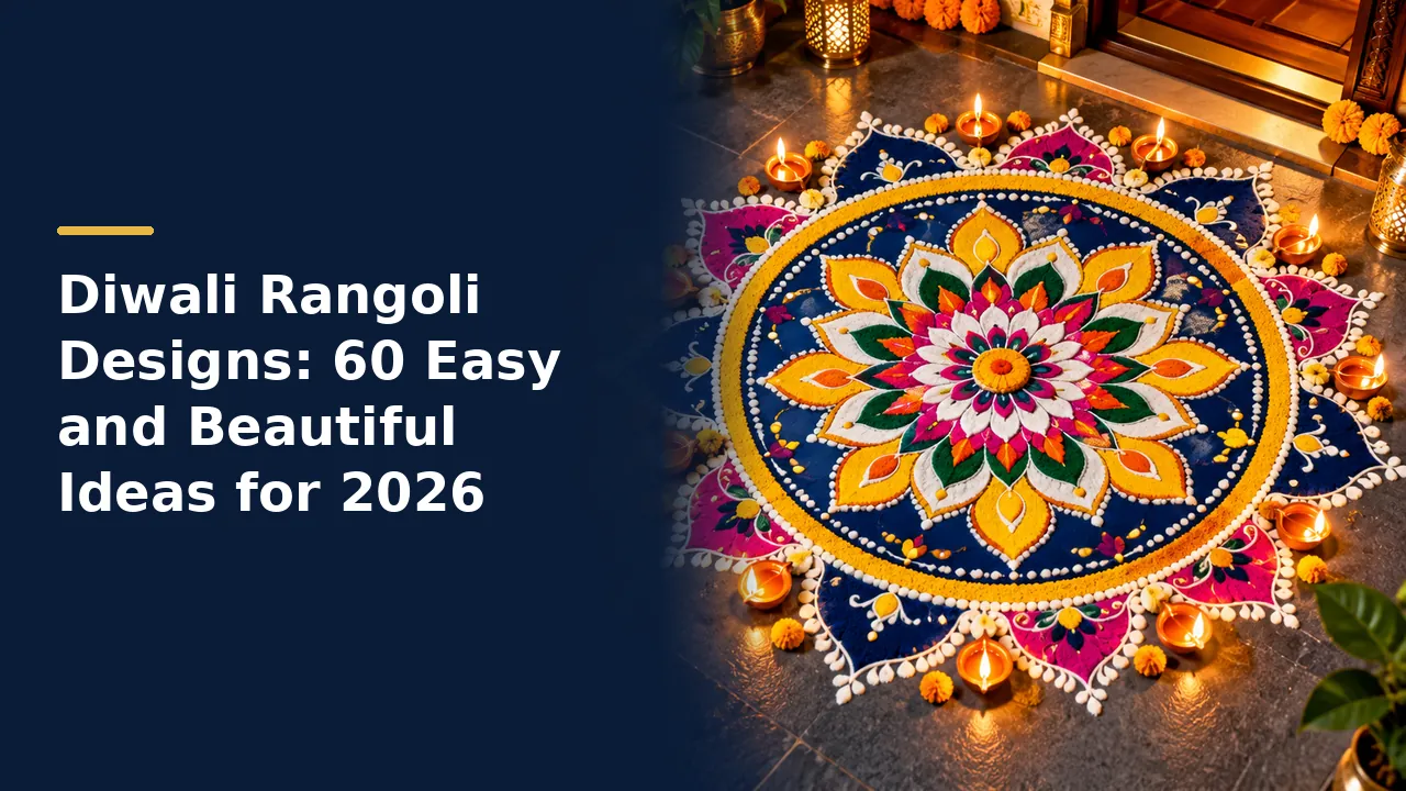 Diwali Rangoli Designs: 60 Easy and Beautiful Ideas for 2026