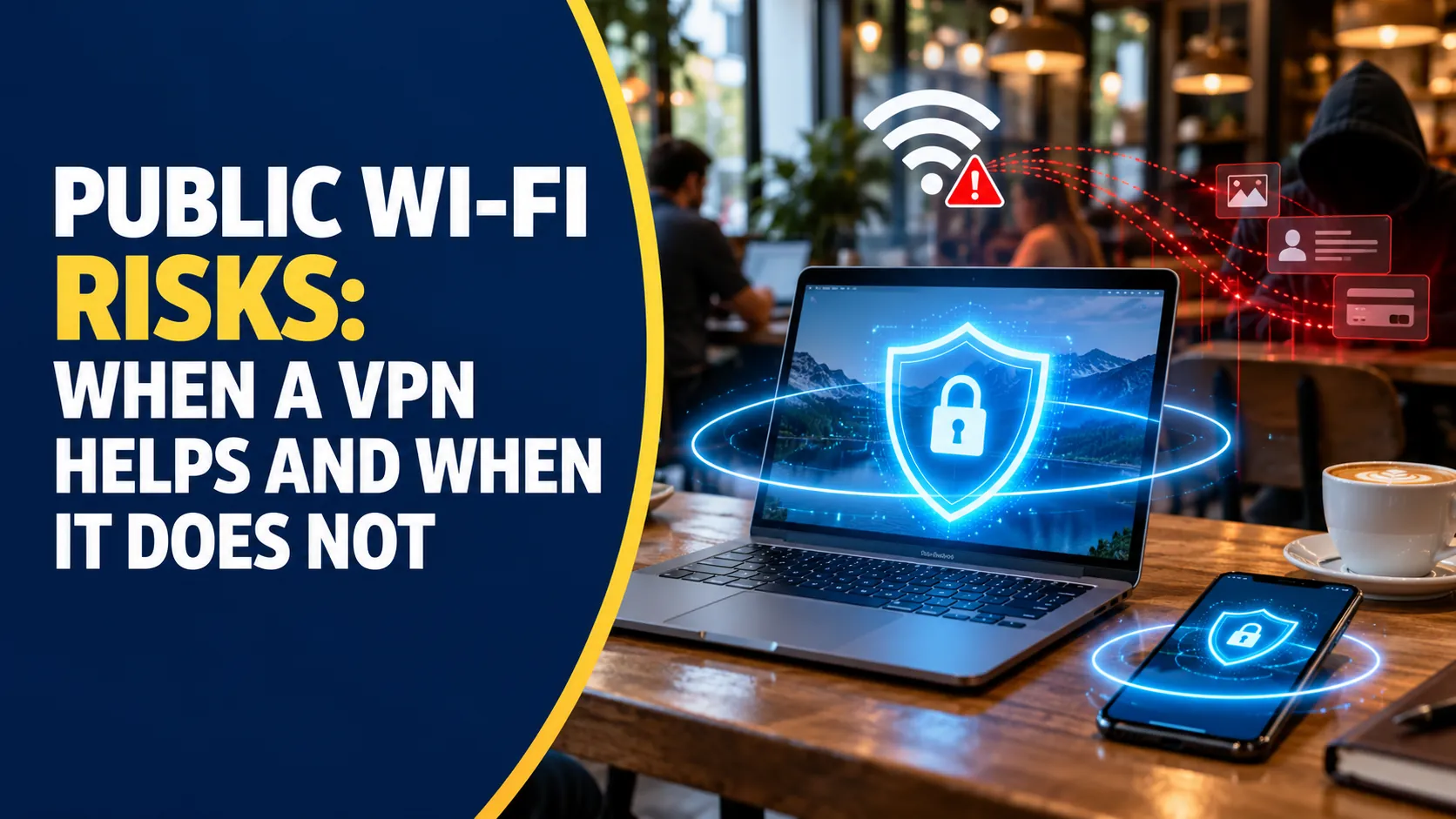 Public Wi-Fi Risks: When a VPN Helps and When It Does Not